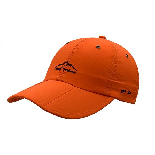ZZEWINTRAVELER 3-Panel Foldable UPF 50 Sun Protection Portable Hats Quick Dry Baseball Cap 
